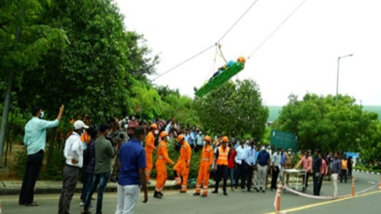 Mock Drill of NDRF conducted at CMRL Admin Building
