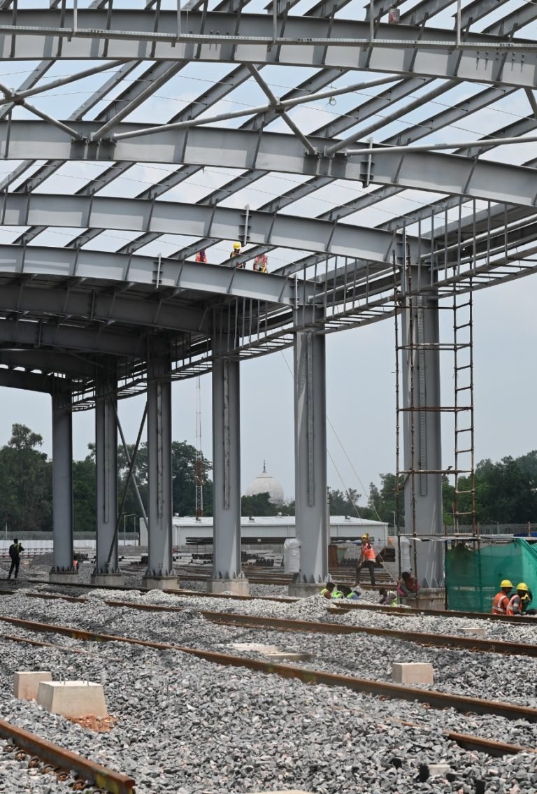 Construction of world-class Agra Metro Rail Depot is in full swing