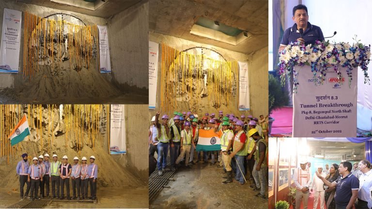 Delhi-Ghaziabad-Meerut RRTS corridor Witnesses First Tunnel Breakthrough in Meerut
