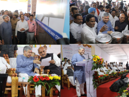 Ashwini Vaishnaw attending the foundation stone laying ceremony for the Development of Coach Maintenance Facilities at Aurangabad & Jalna Railway Stations.