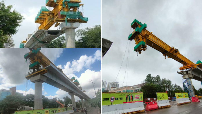 Girder Erection for Pune Metro Line 3 begins with a full speed