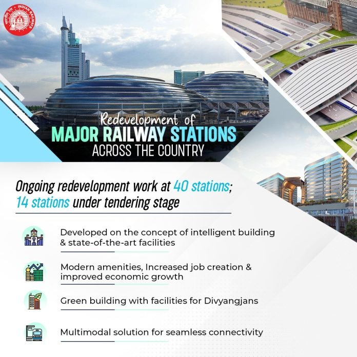 Station Redevelopment Work going on at 40 Railway Stations