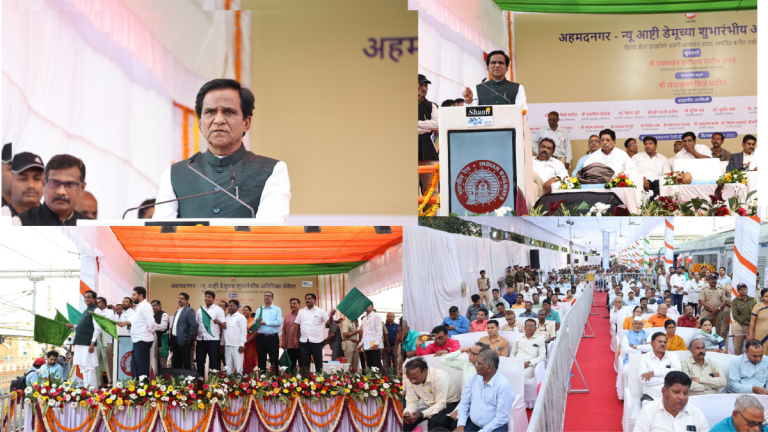 Shri Raosaheb Dadarao Patil Danve flags off inaugural run of additional DEMU services between Ahmednagar & New Ashti