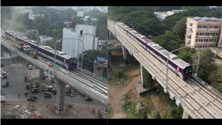 Pune Metro Update: Trials Conducted on Aqua Line From Ruby Hall to Ramwadi