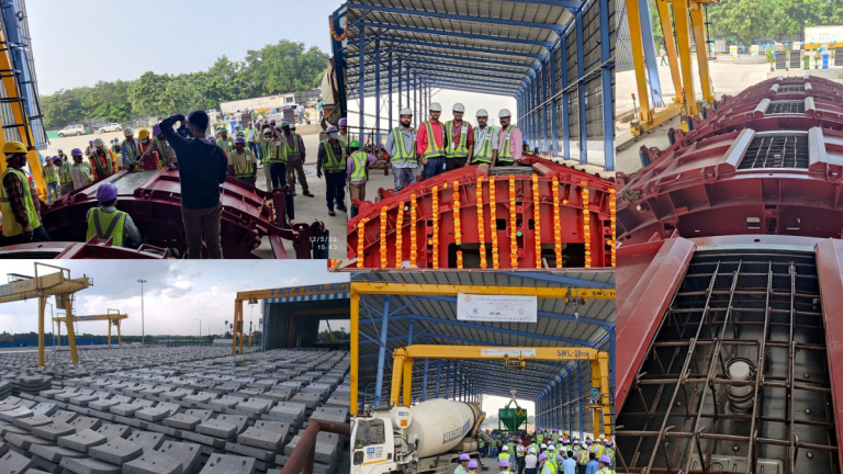 ITD Cementation India Ltd. casts first tunnel ring segment of Chennai Metro Line-4