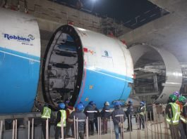 Three shields of first TBM reaches launching shaft: Agra Metro