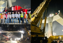 JMC Projects erect 27.90m U-Girder for Kanpur Metro Phase 1 project U-Girder erected at Kidwai Nagar for linking transport Nagar Ramp to Naubasta Station