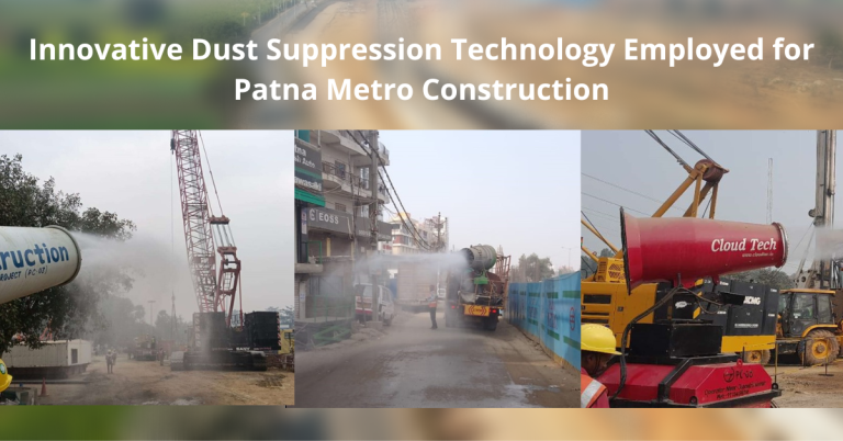 Delhi Metro employs mist spray technology to tackle dust pollution during Patna Metro construction