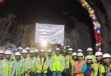 Sivok-Rangpo Rail line Project achieves Breakthrough in Tunnel-10 Escape Tunnel No. 1 (1144 m) of Main Tunnel T-10 (5300m) gets completed/Image from Ministry of Railways