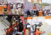 CM Yogi Adityanath inaugurates Underground tunnel construction work at Ramlila Maidan CM Yogi Adityanath inaugurates Underground tunnel construction work at Ramlila Maidan