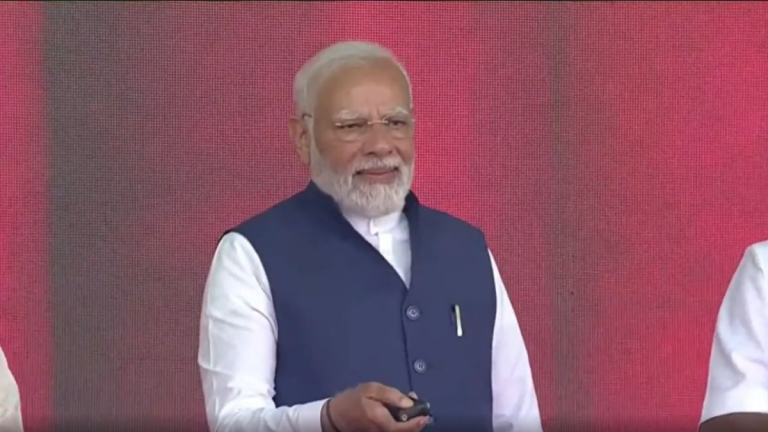 PM Lays Foundation Stone for  Shivamogga-Shikaripura-Ranebennur New Line Project