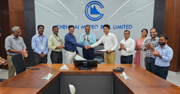 CMRL signing agreement with M/s. SwastikEquiLavaggi Joint Venture /Photo by CMRL