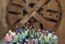 Afcons celebrates final breakthrough of TBM S90 at Begumpul RRTS Station Team Afcons celebrating TBM S90's final breakthrough/Photo by Himanshu