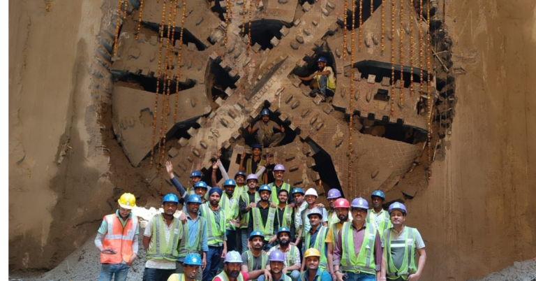 Afcons celebrates final breakthrough of TBM S90 at Begumpul RRTS Station