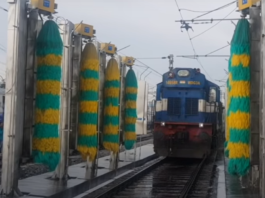 Automatic coach washing plant