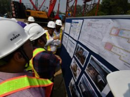 Inspection of the ongoing work of underground Patna Metro Project being commissioned by Delhi Metro Rail Corporation (DMRC), at Moinul Haq Stadium