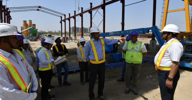 Patna Metro Construction Site Visit By Daljeet Singh, Director (Works) DMRC At LCT Ghat