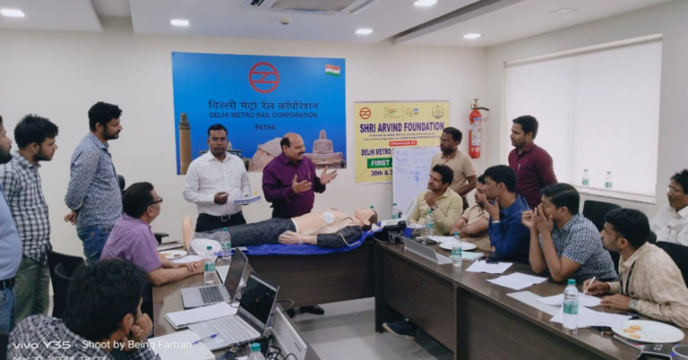 Two days “First Aid Competency Training” conducted for the Patna Metro Project officials