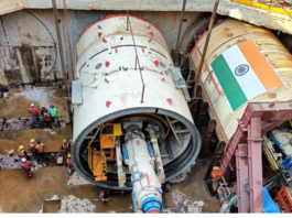 TBM lowered at Moin-Ul-Haq stadium in Patna.