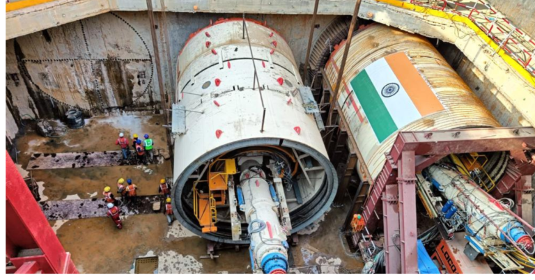 Tunnel Boring Machine -II Lowered at Moin-Ul-Haq