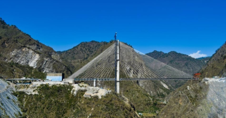 India Gets Its First Cable-Stayed Railway Bridge in Jammu & Kashmir