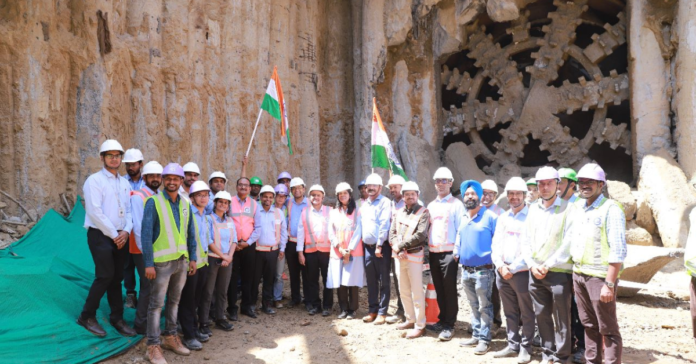 Tunnel Boring Machine (TBM) Sudarshan 4.3 made the breakthrough for the Delhi-Ghaziabad-Meerut RAPIDX corridor at Ghaziabad