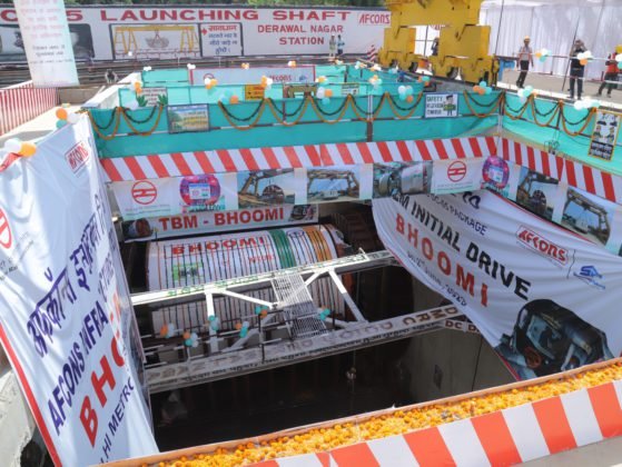 DMRC Launches 'Bhoomi' TBM For Magenta Line Extension Tunnelling ...