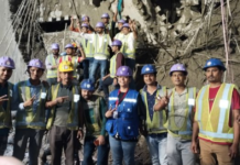 Afcons Achieves Another Breakthrough with TBM Sudarshan 8.1 at Begumpul RRTS Station Team Afcons celebrating breakthrough of TBM Sudarshan 8.1