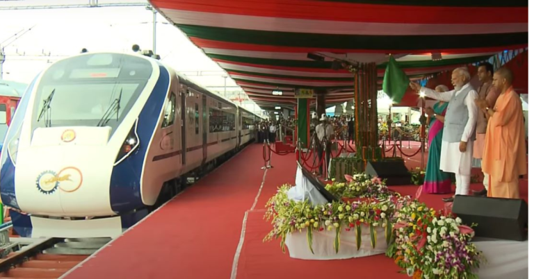 PM Inaugurates Two Vande Bharat Trains, Boosting Connectivity in UP & Rajasthan