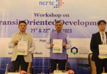 NCRTC Organizes Workshop on Transit Oriented Development with Global Experts Shri Vinay Kumar Singh, Managing Director, NCRTC; Shri Manoj Joshi, Secretary, Ministry of Housing & Urban Affairs and Mr. Takeo Konishi, Country Director, ADB at Transit Oriented Development Workshop