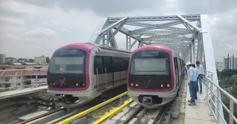 Bengaluru Metro Tests Open Web Girder Stability with Sandbag Load