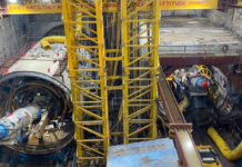 Chennai Metro Phase II: L&T Deploys Third TBM Siruvani For Tunneling L&T commissions TBM Siruvani at Chetpet Station’s shaft/ Image from Rohit Bandagale