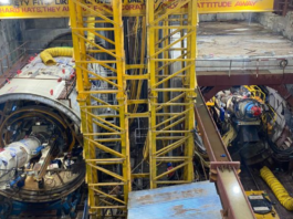 L&T commissions TBM Siruvani at Chetpet Station’s shaft/ Image from Rohit Bandagale