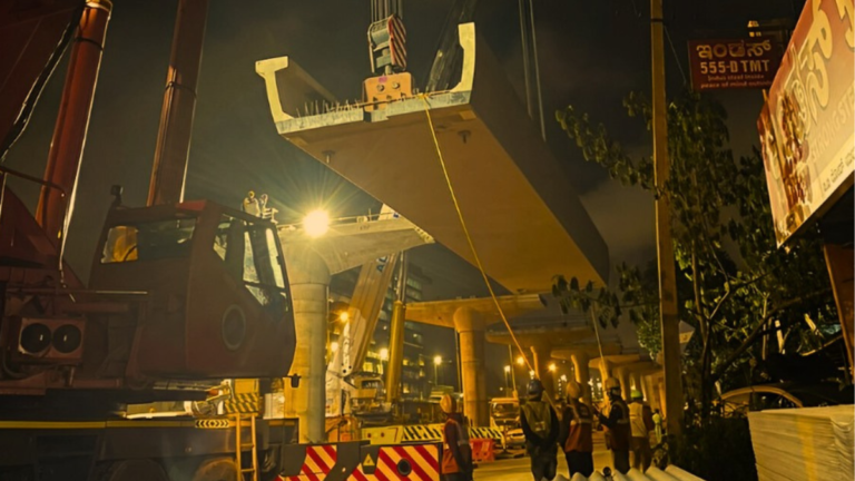 Bengaluru Metro Update: 100th U-Girder launched on Airport Line P2