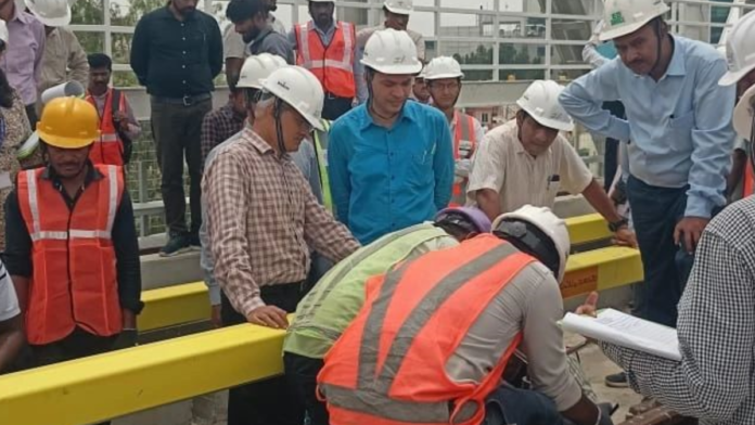 CMRS Conducts Safety Inspection of KR Puram to Baiyappanahalli Metro line