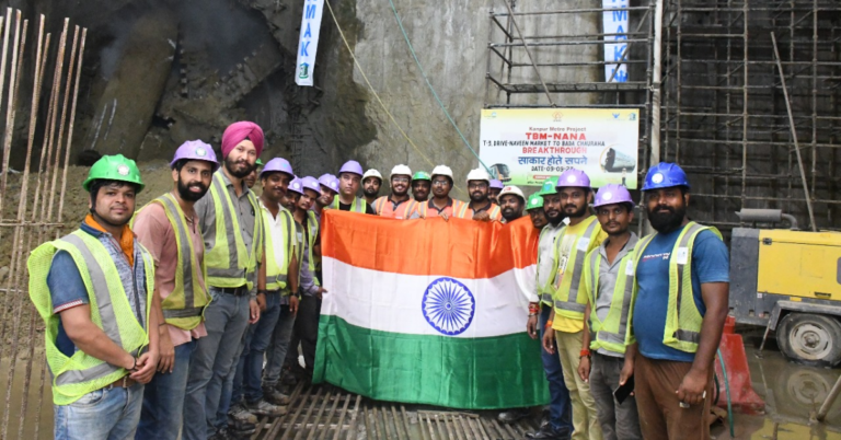 Kanpur Metro Phase 1: TBM S93 Achieved a Remarkable Breakthrough at Bada Chauraha Station