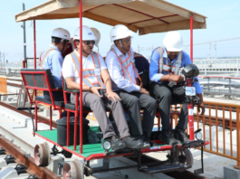 Shri Vinay Kumar Singh, MD, NCRTC inspects construction works of Duhai to Meerut South section/ Image from NCRTC
