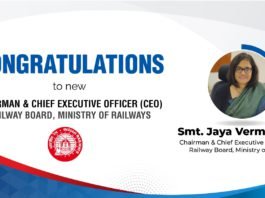 Smt. Jaya Verma Sinha Appointed as a new Chairperson and CEO of Railway Board.