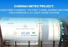 Chennai Metro Launches First TBM “Flamingo” For Corridor 4, UG 01 at Light House Station