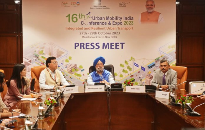 Press Conference at 16th Urban Mobility India (UMI) Conference cum Expo 2023