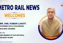 Shri Anil Kumar Lahoti joins the Editorial Advisory Board of Metro Rail News Mr. Anil Kumar Lahoti