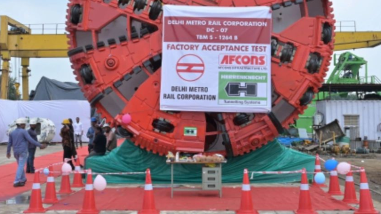 Delhi Metro Update: TBM S1264B for the Silver Line passes Factory Tests 