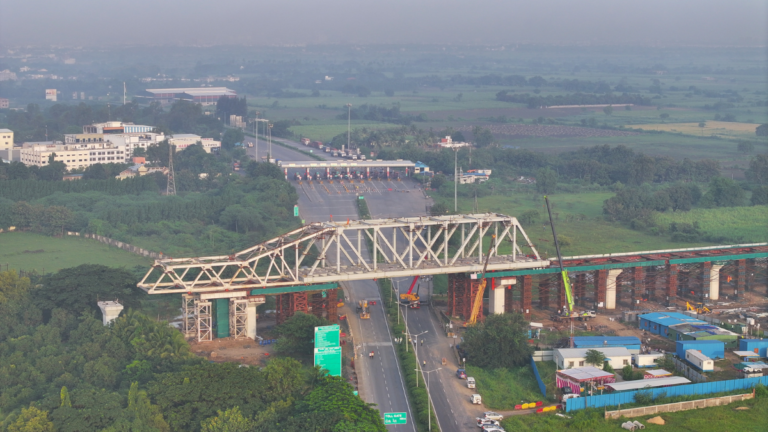 First Steel Bridge Erected on Mumbai-Ahmedabad Bullet Train Project