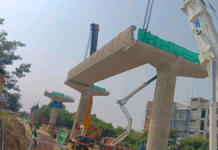 First U Girder Launched on Janakpuri West to RK Ashram Extension of Delhi Metro’s Magenta Line A 27.90 m long U-girder was launched on the DC-01A package of the Delhi Metro by HGIEL in a record nine months.