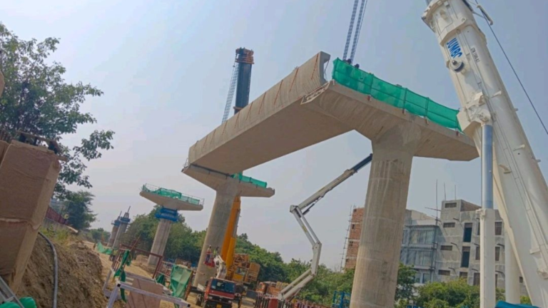 First U Girder Launched on Janakpuri West to RK Ashram Extension of Delhi Metro’s Magenta Line