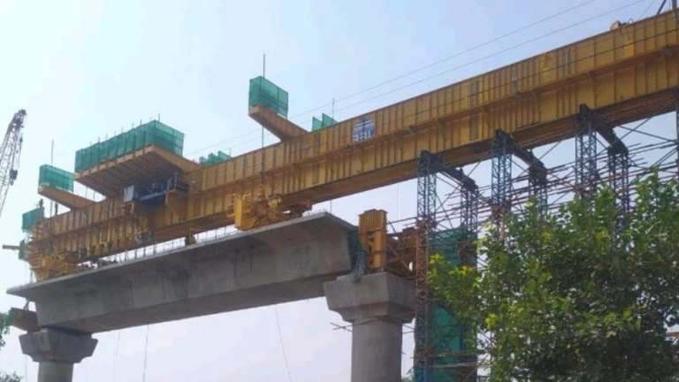 First PSC Box Girder Span Erected on Surat Metro’s CS4 Project