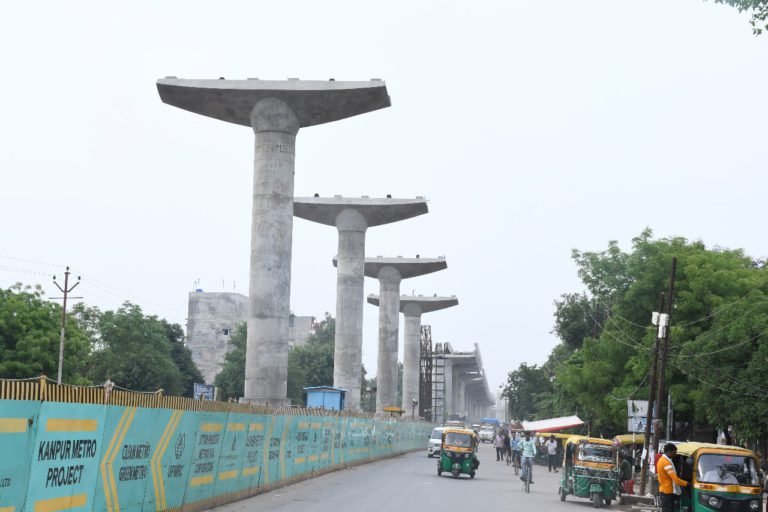 UPMRC Finishes Casting of 200th Pillar in Baradevi Naubasta Elevated Section of Kanpur Metro 