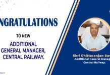 Shri Chittaranjan Swain takes Over as Additional General Manager, Central Railway Shri Chittaranjan Swain , Additional General Manager, Central Railway