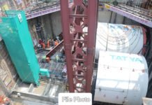 Nana TBM of Kanpur Metro Launched into the Cut & Cover Shaft at McRobertganj Nana TBM of Kanpur Metro Launchd into the Cut & Cover Shaft at McRobertganj