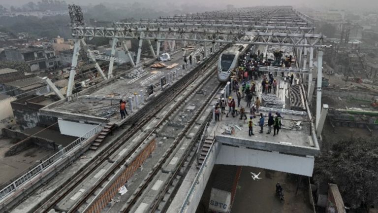 NCRTC Conducts Trial Runs of Namo Bharat Trains to Meerut South Station 